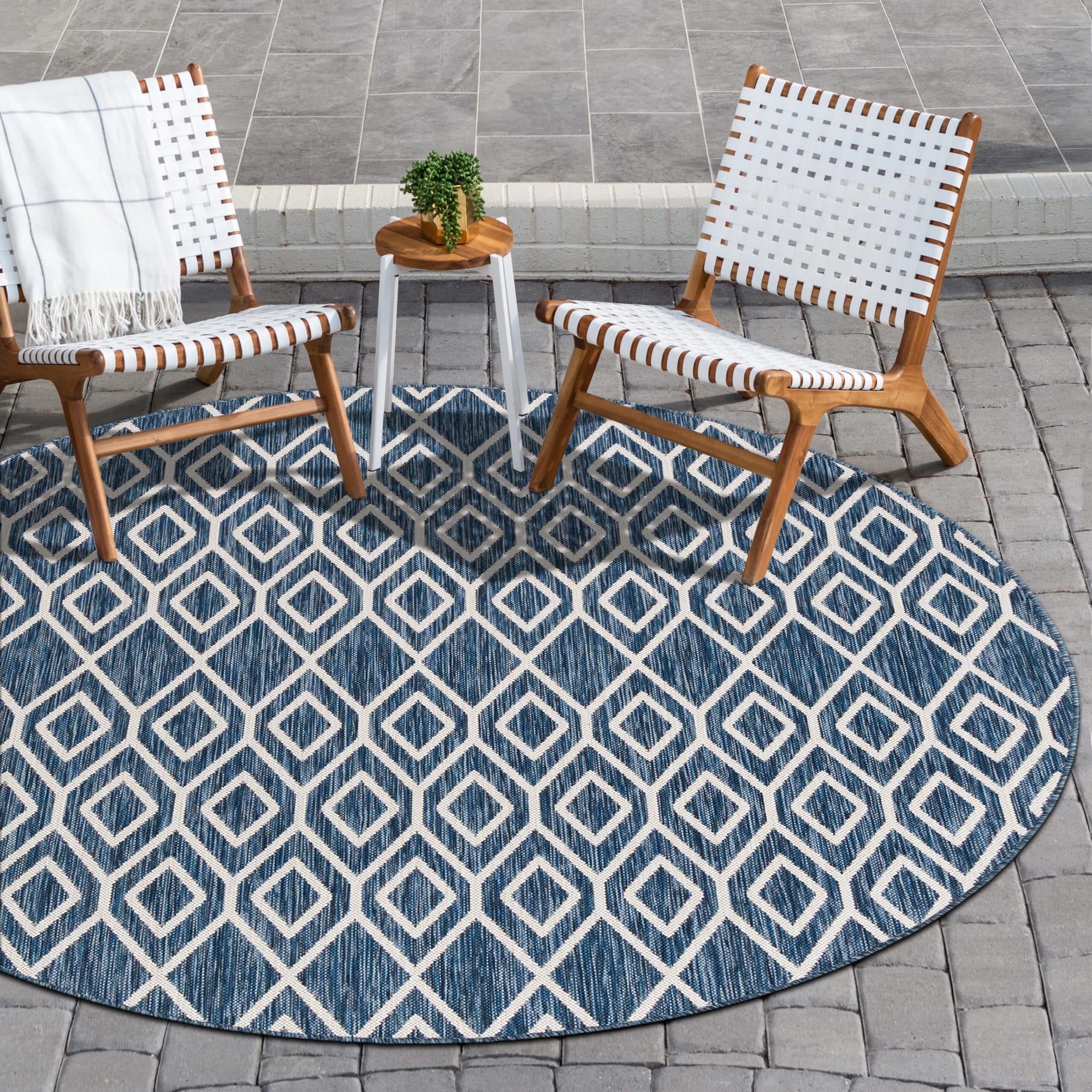  7' x 7'  Washable Jill Zarin Indoor / Outdoor Round Rug