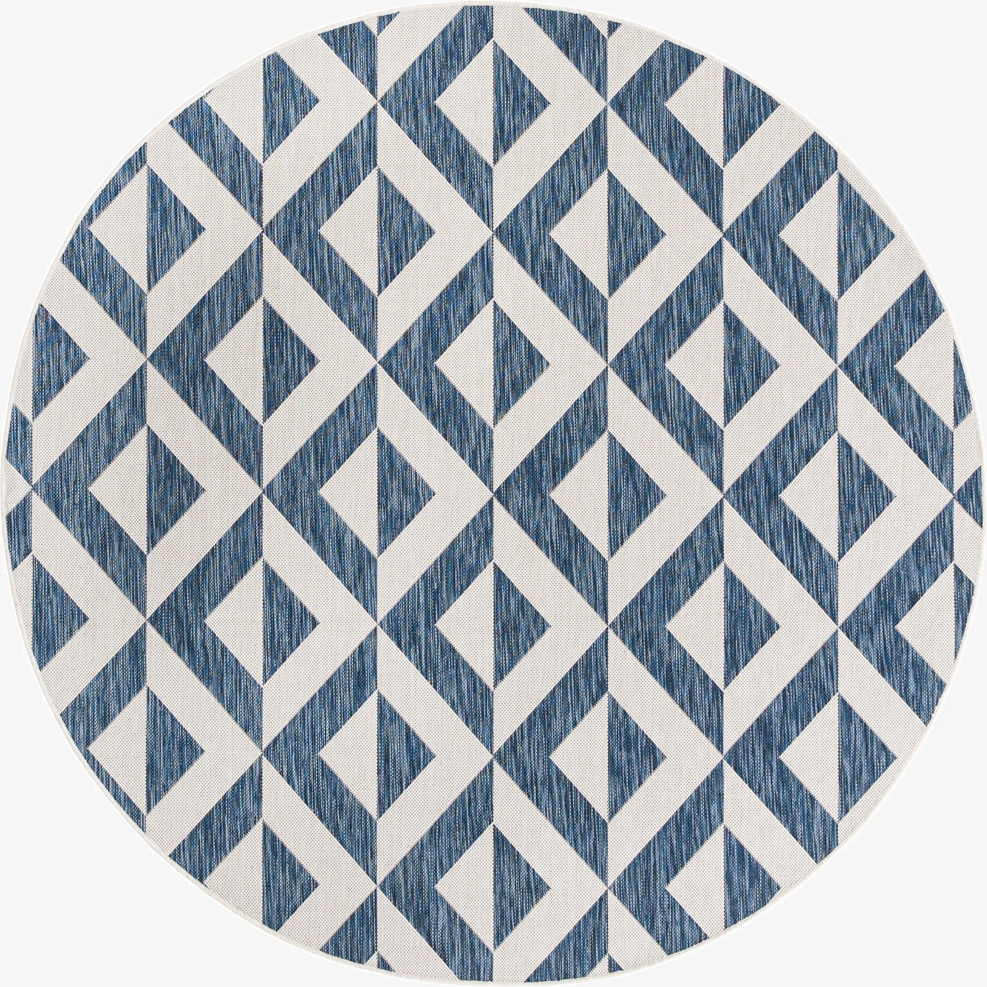  6' 7 x 6' 7  Washable Jill Zarin Napa Indoor / Outdoor Round Rug