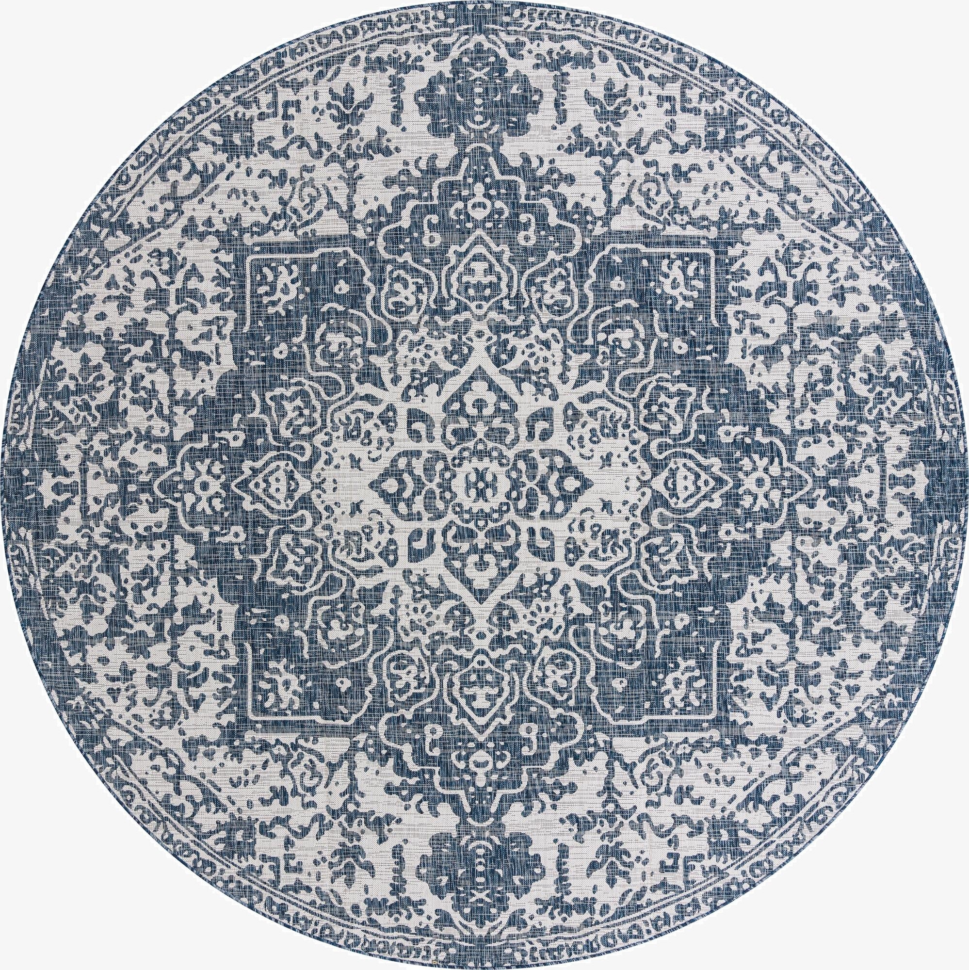  10' 8 x 10' 8  Washable Jill Zarin Dubai Indoor / Outdoor Round Rug
