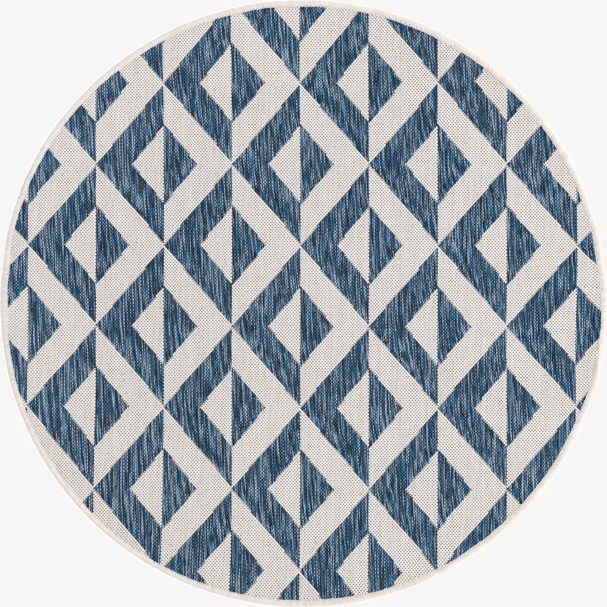  4' x 4'  Washable Jill Zarin Napa Indoor / Outdoor Round Rug
