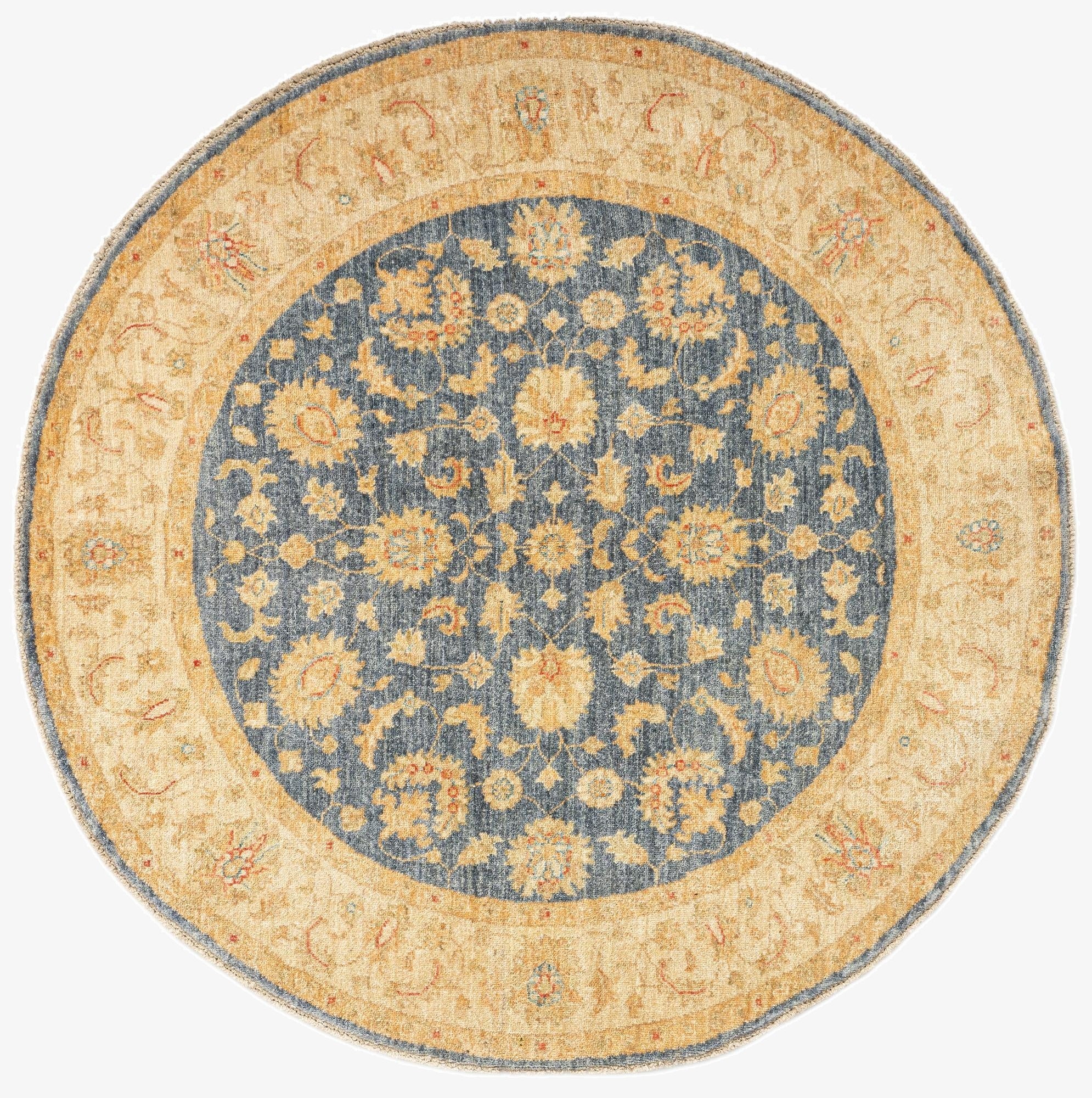  4' 10 x 4' 11 Kaizar Wool Round Rug