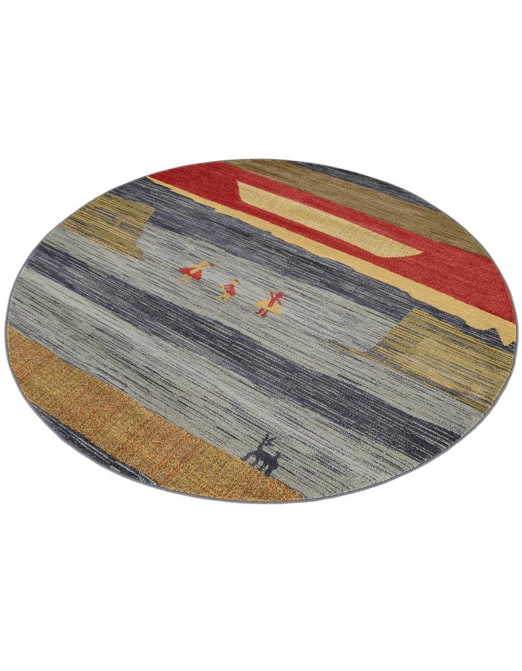 Detail image of  6' x 6' Kashkuli Gabbeh Round Rug