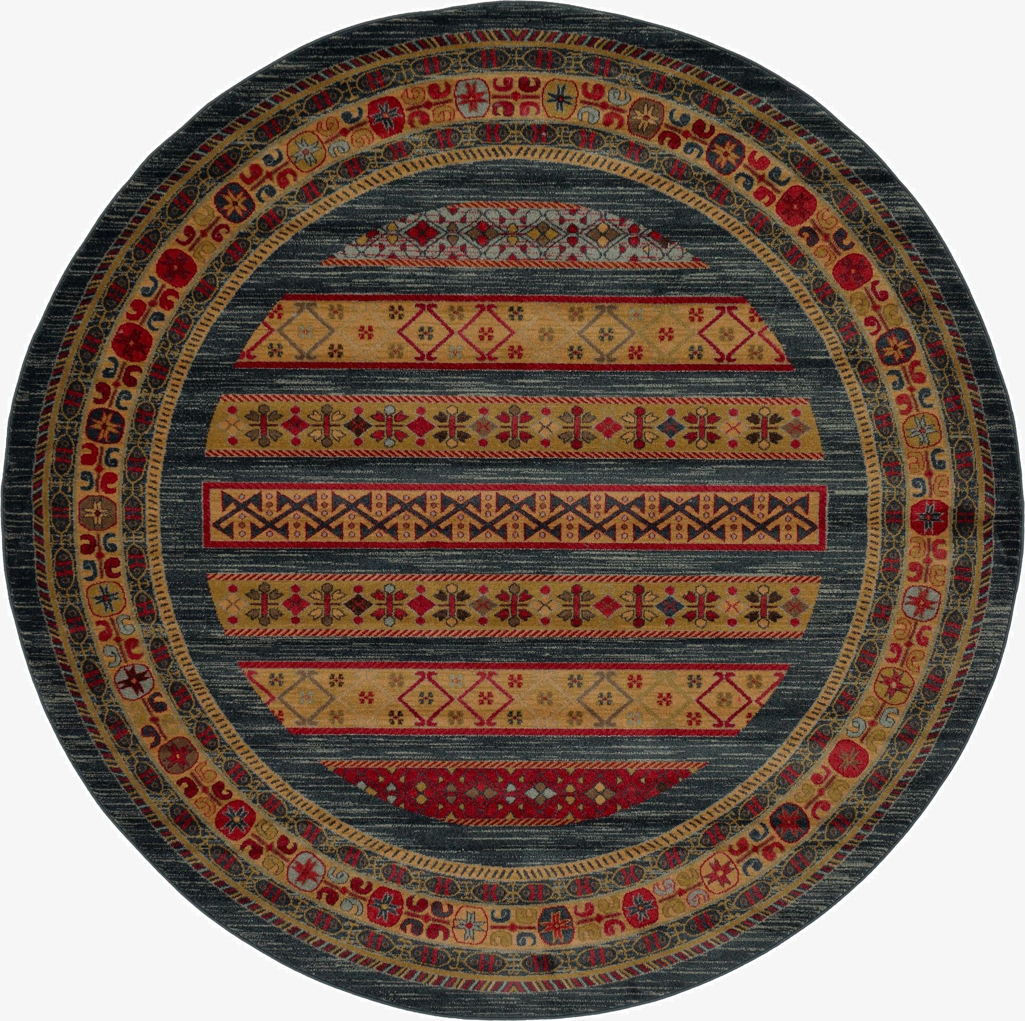  8' x 8' Kashkuli Gabbeh Round Rug