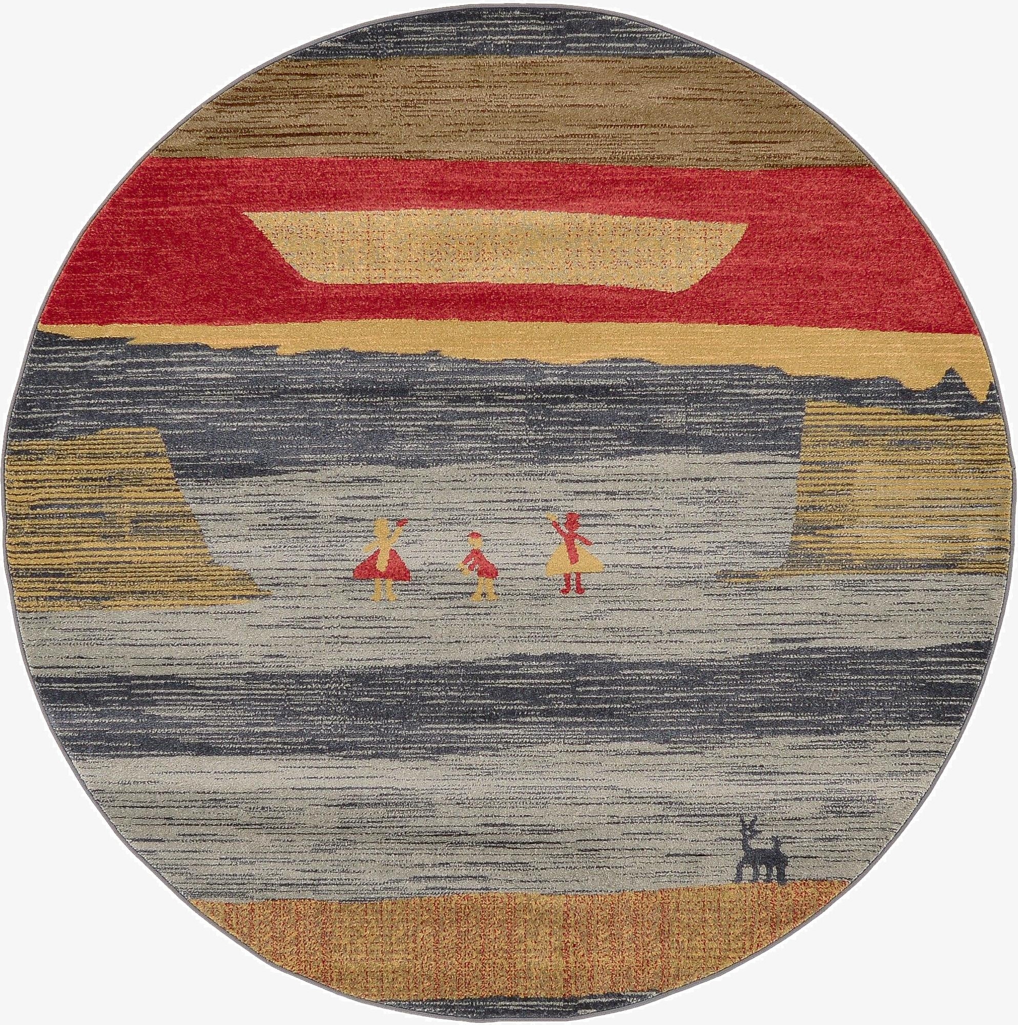 Primary image  6' x 6' Kashkuli Gabbeh Round Rug