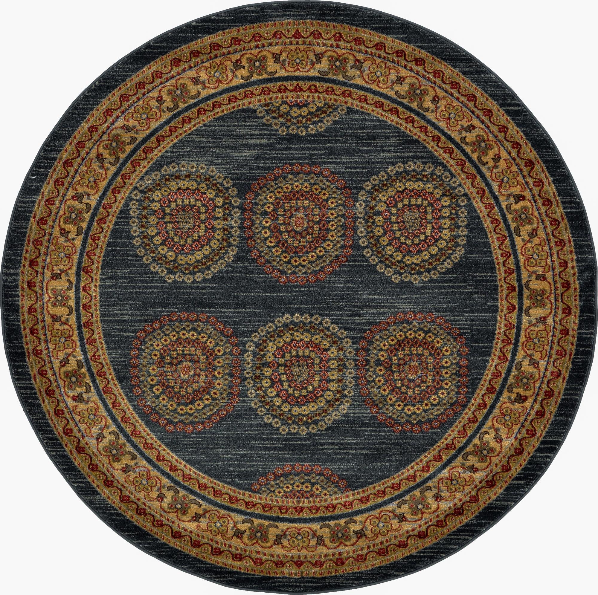  6' x 6' Kashkuli Gabbeh Round Rug
