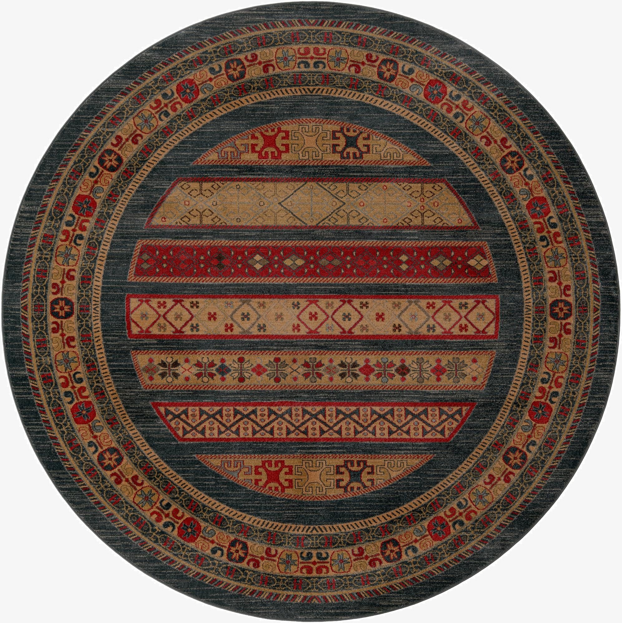  7' 10 x 7' 10 Kashkuli Gabbeh Round Rug