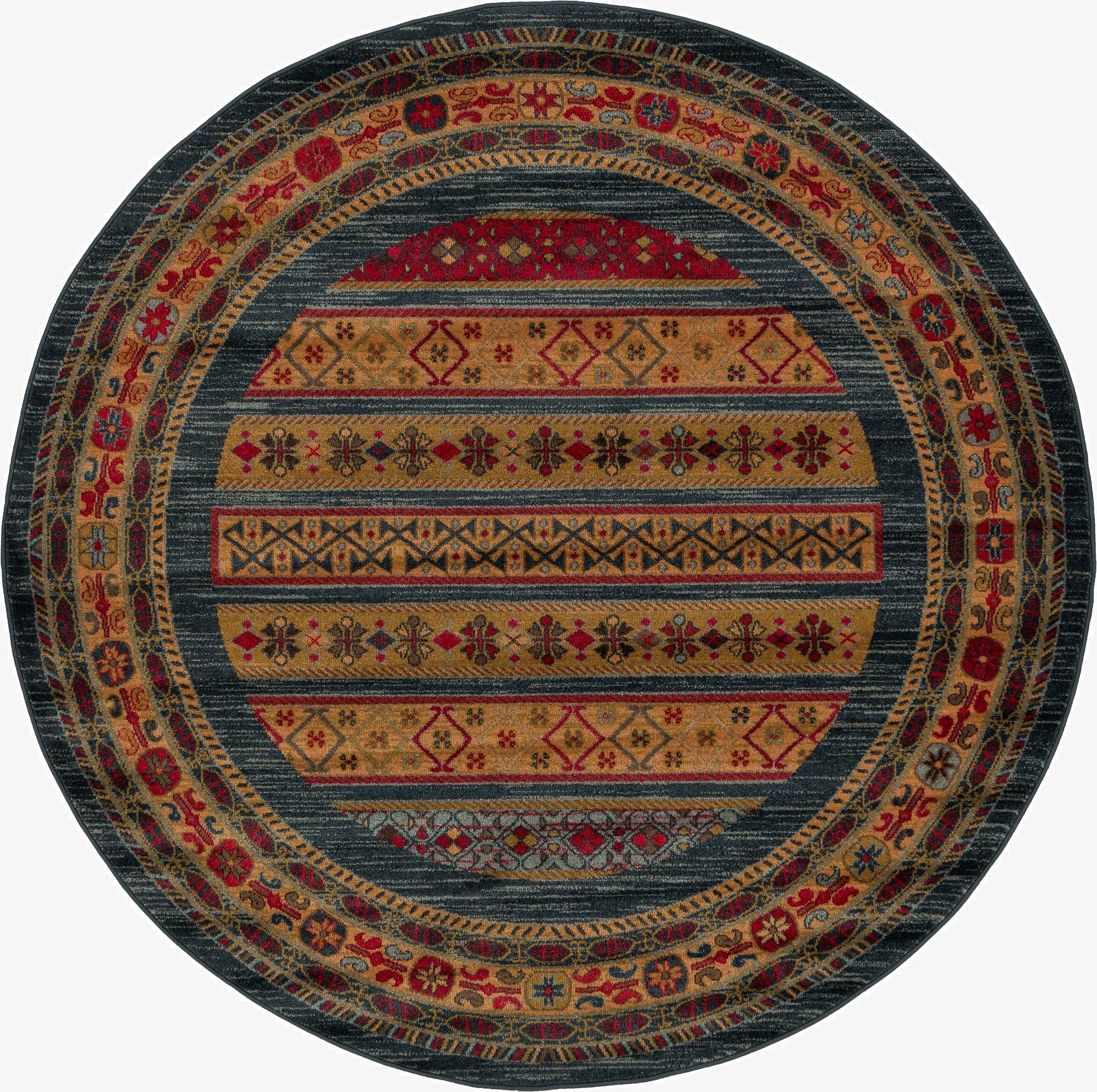  6' x 6' Kashkuli Gabbeh Round Rug