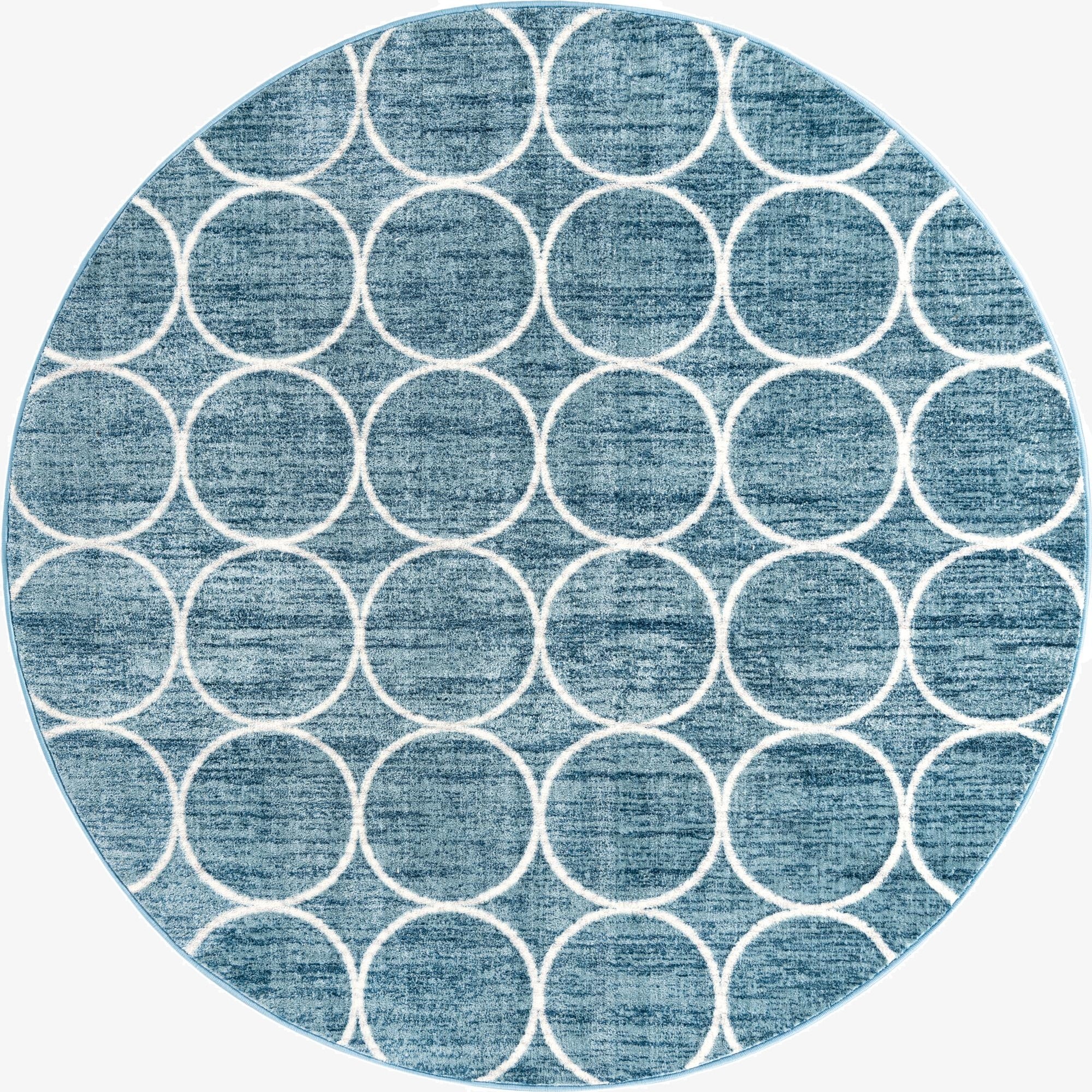  7' x 7' Lattice Trellis Round Rug