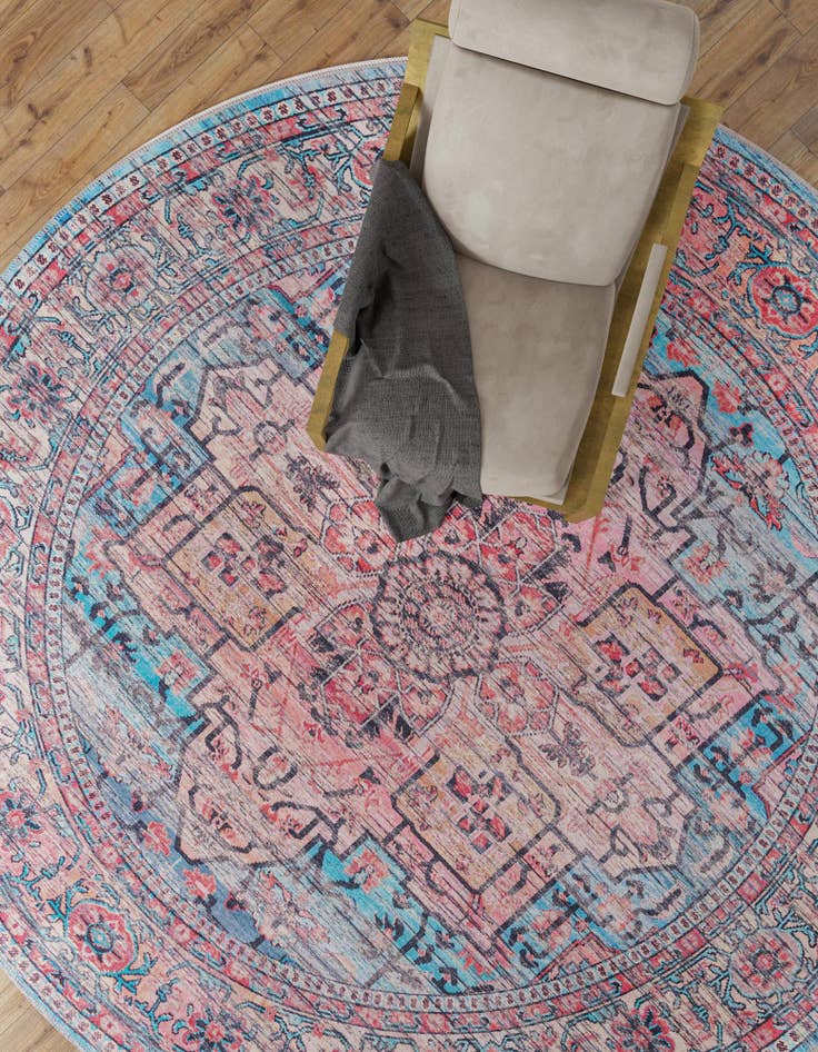 Detail image of  10' 6 x 10' 6  Washable Maahru Round Rug