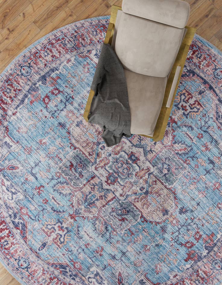 Detail image of  10' 6 x 10' 6  Washable Maahru Round Rug