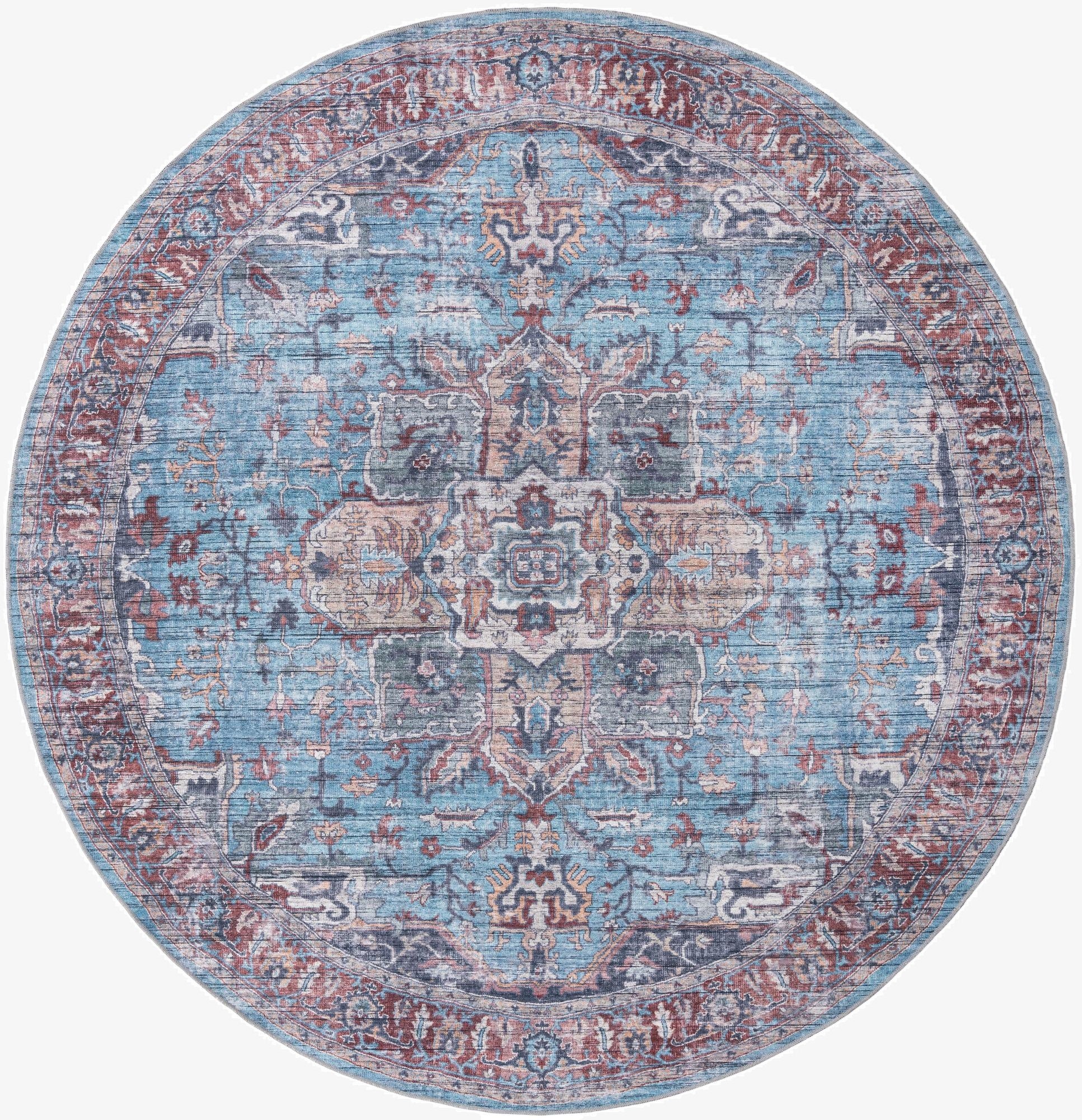  10' 6 x 10' 6  Washable Maahru Round Rug