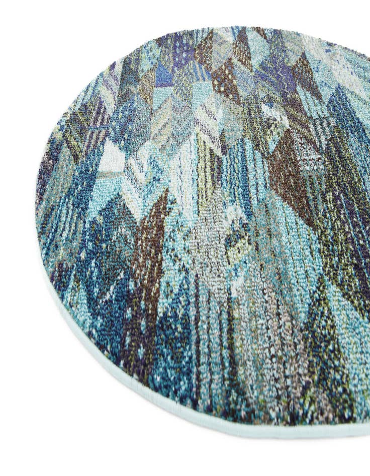 Detail image of  3' 3 x 3' 3  Washable Mesa Round Rug