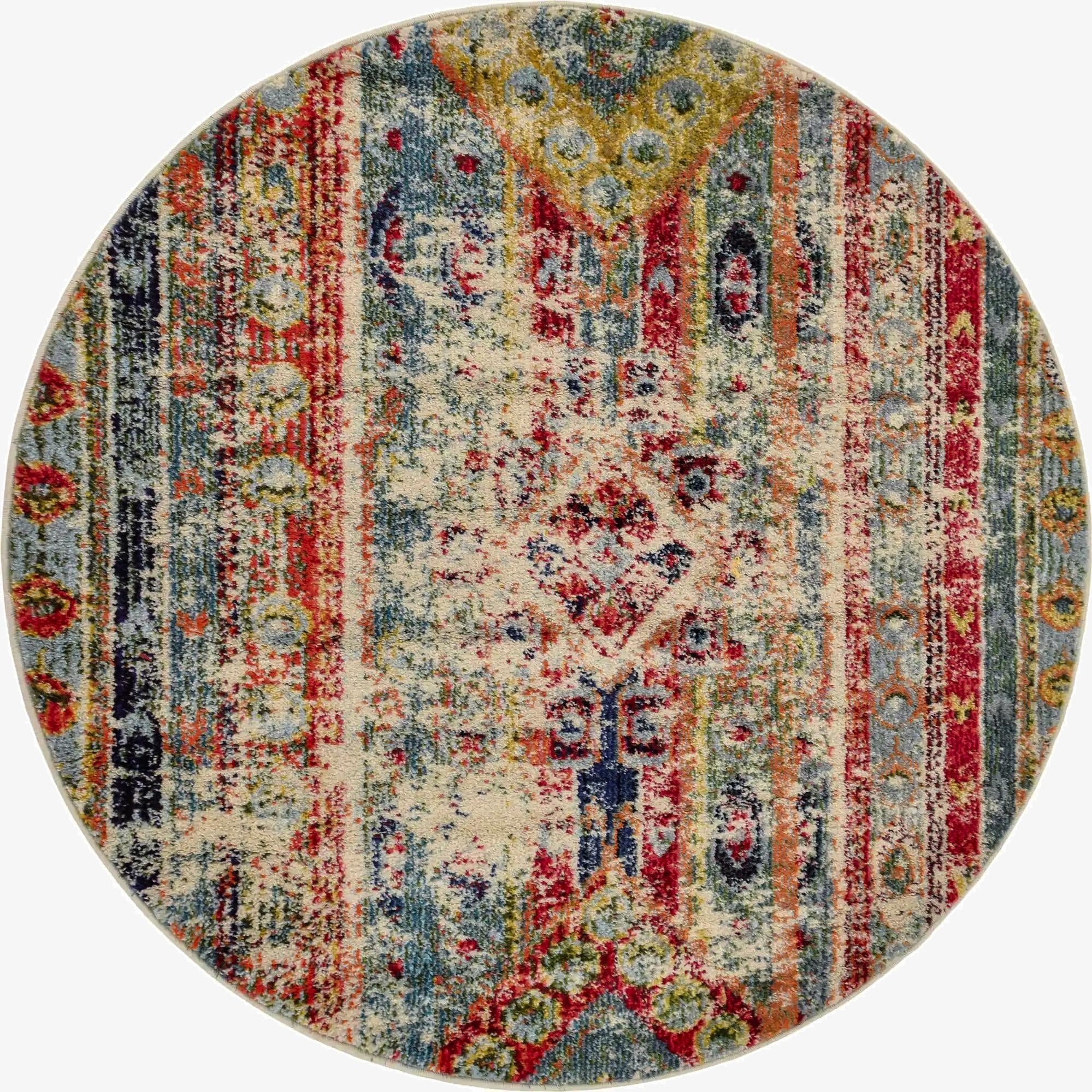  4' x 4'  Washable Mesa Round Rug