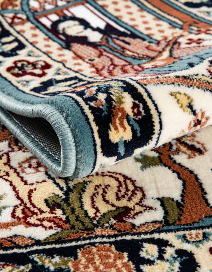 Detail image of  6' 1 x 6' 1 Nain Design Round Rug