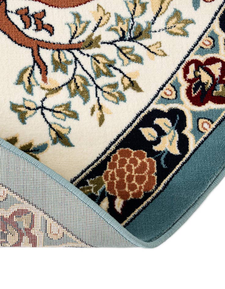 Detail image of  5' 3 x 5' 3 Nain Design Round Rug