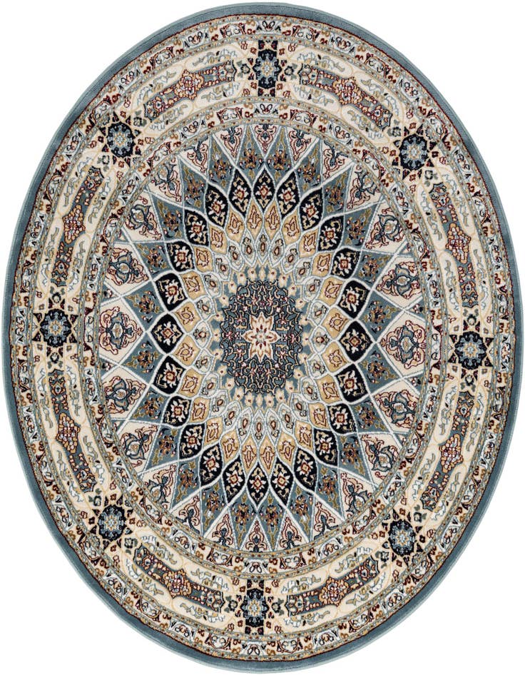 Detail image of  5' 3 x 5' 3 Nain Design Round Rug