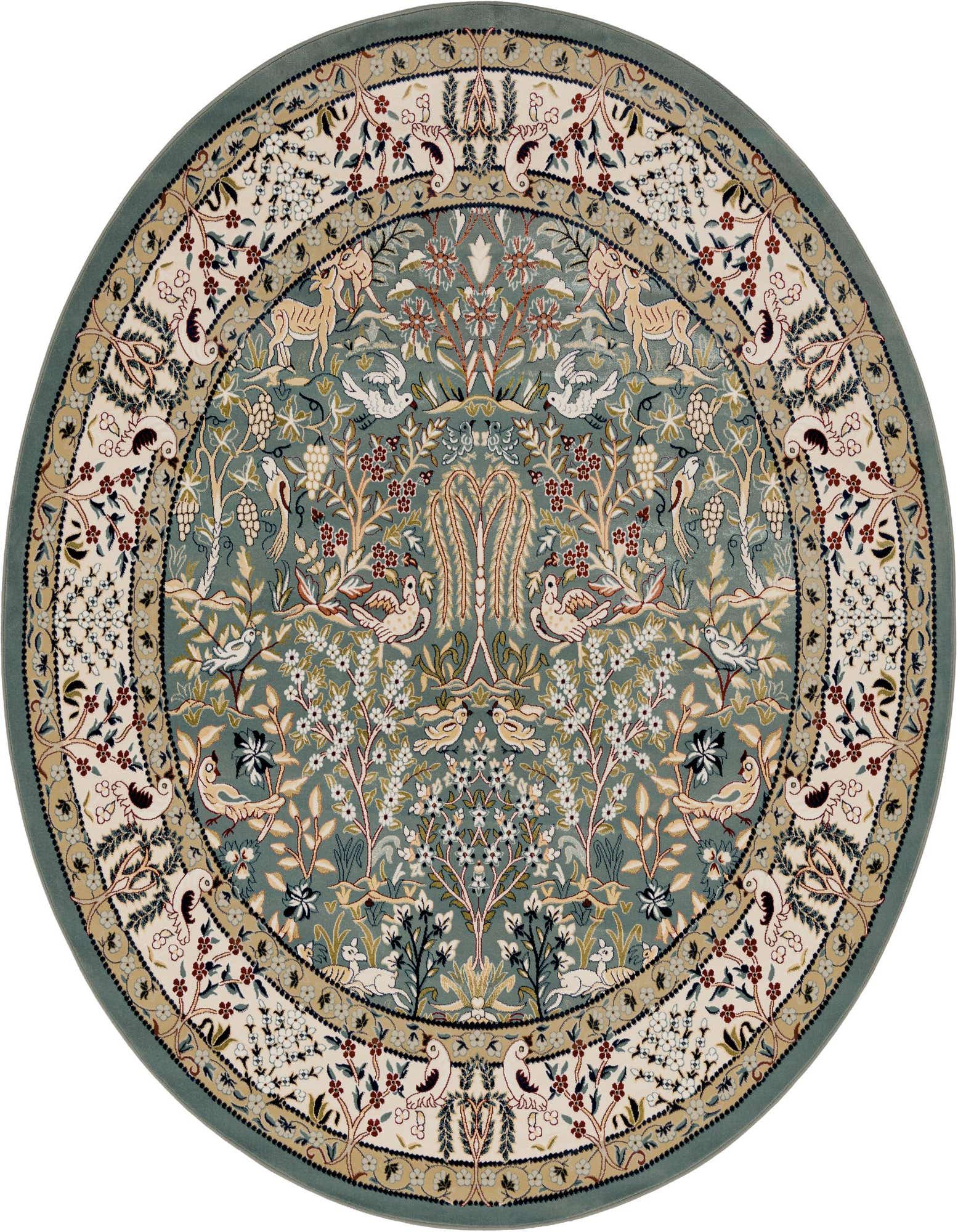 Primary image  7' 10 x 8' Nain Design Round Rug