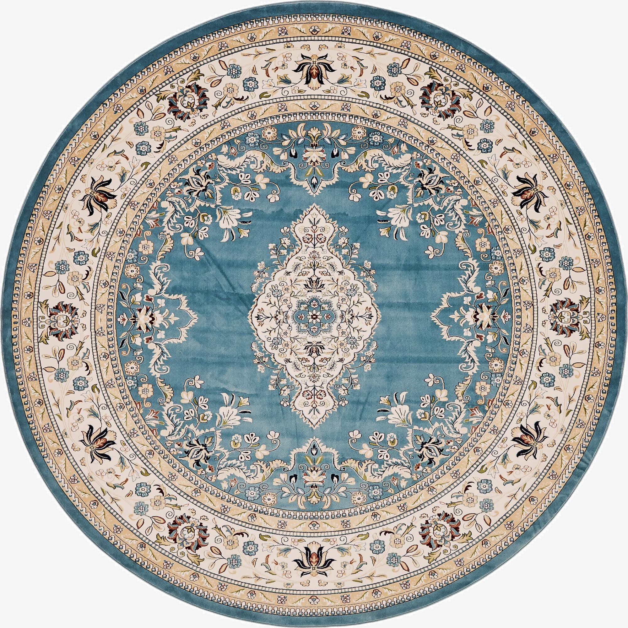  5' 3 x 5' 3 Nain Design Round Rug