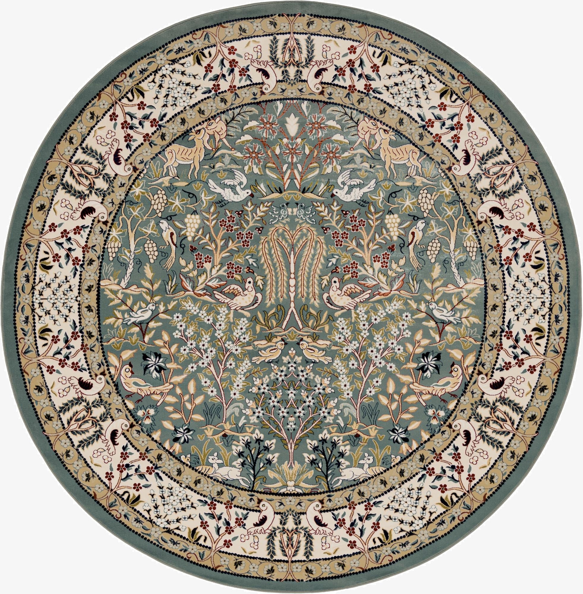 Primary image  7' 10 x 8' Nain Design Round Rug