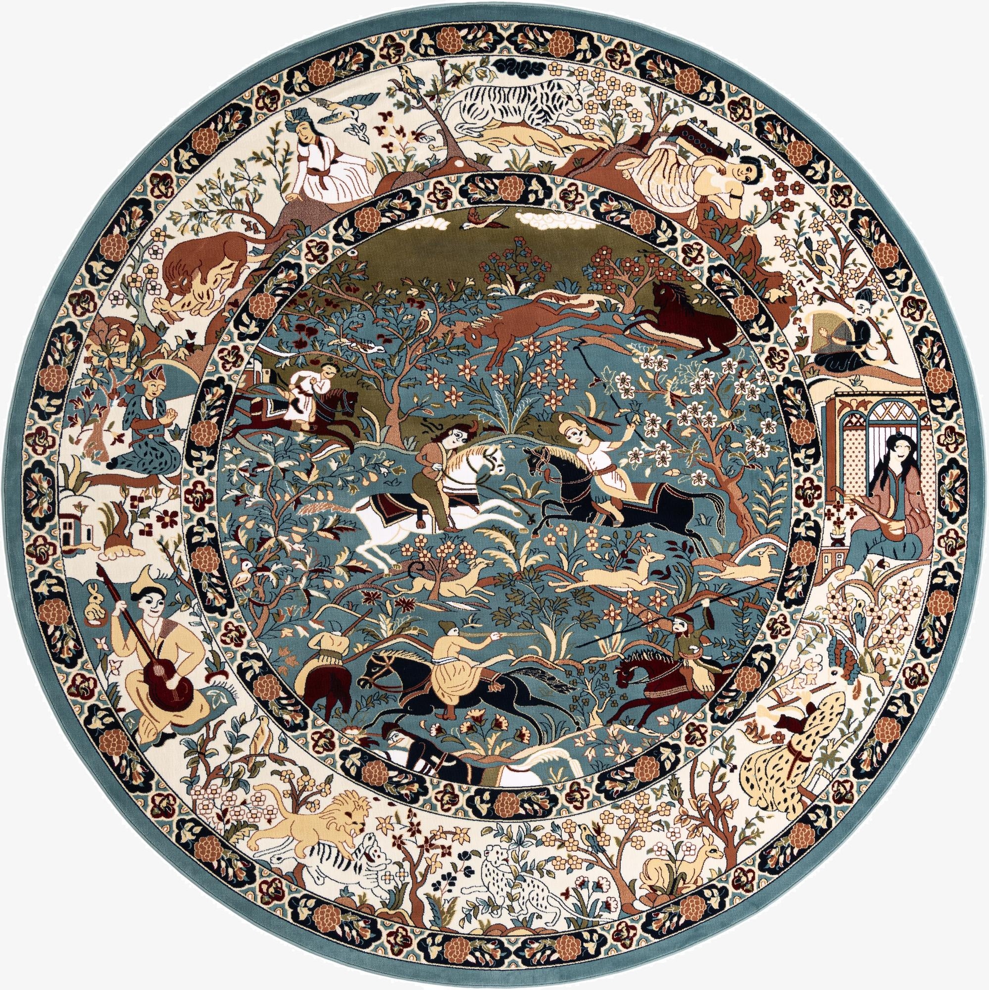  6' 1 x 6' 1 Nain Design Round Rug