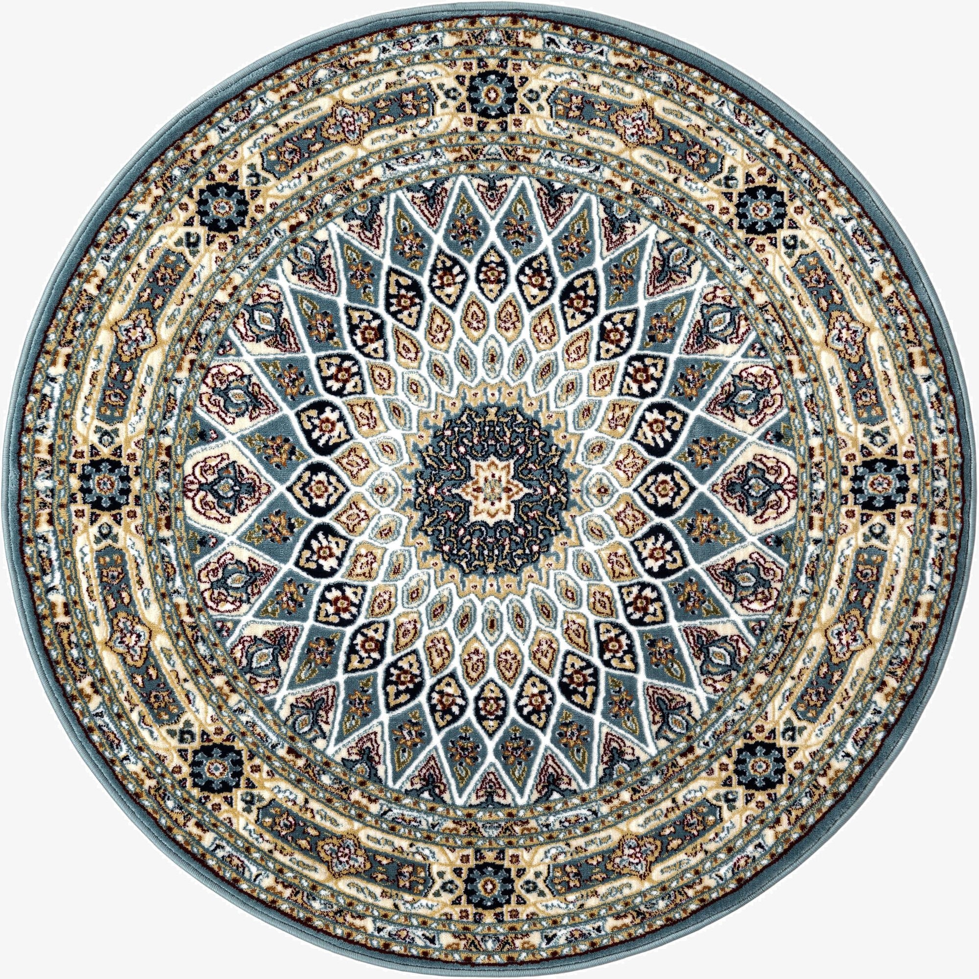  4' x 4' Nain Design Round Rug