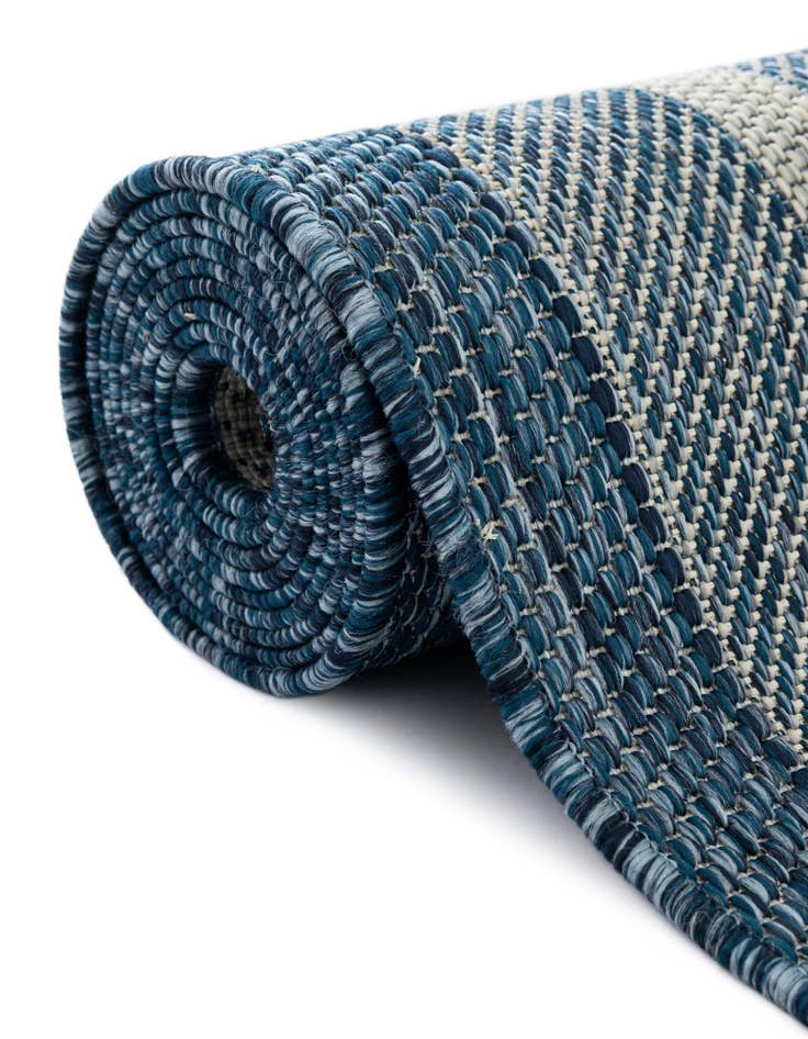 Detail image of  10' x 10'  Washable Border Indoor / Outdoor Round Rug