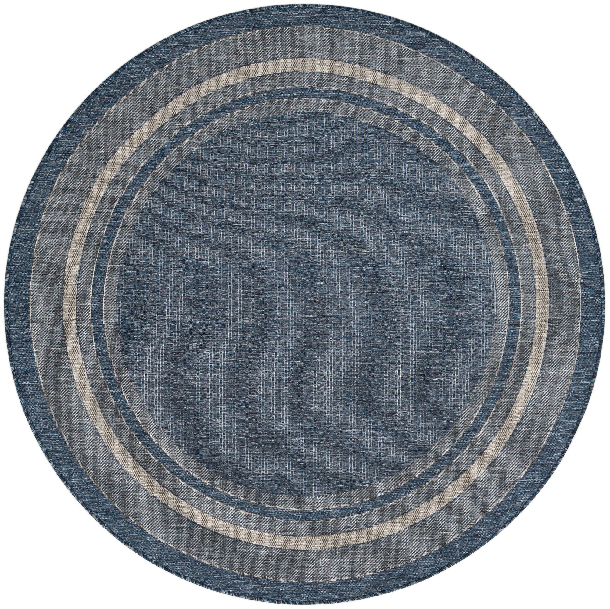 Primary image  6' x 6'  Washable Border Indoor / Outdoor Round Rug