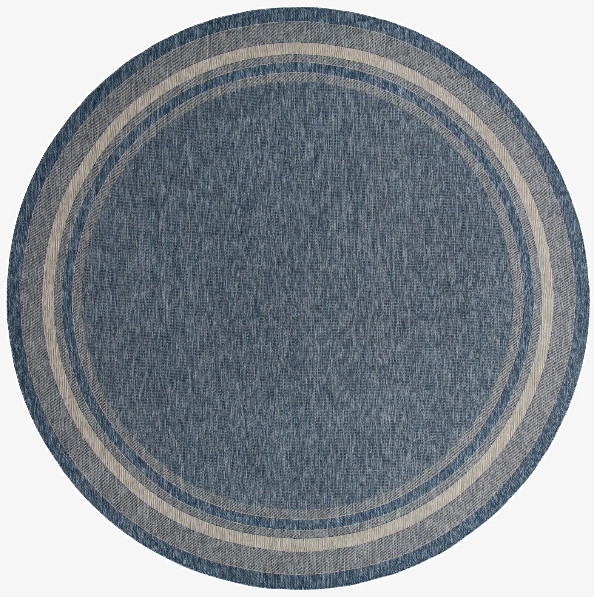  13' x 13'  Washable Border Indoor / Outdoor Round Rug