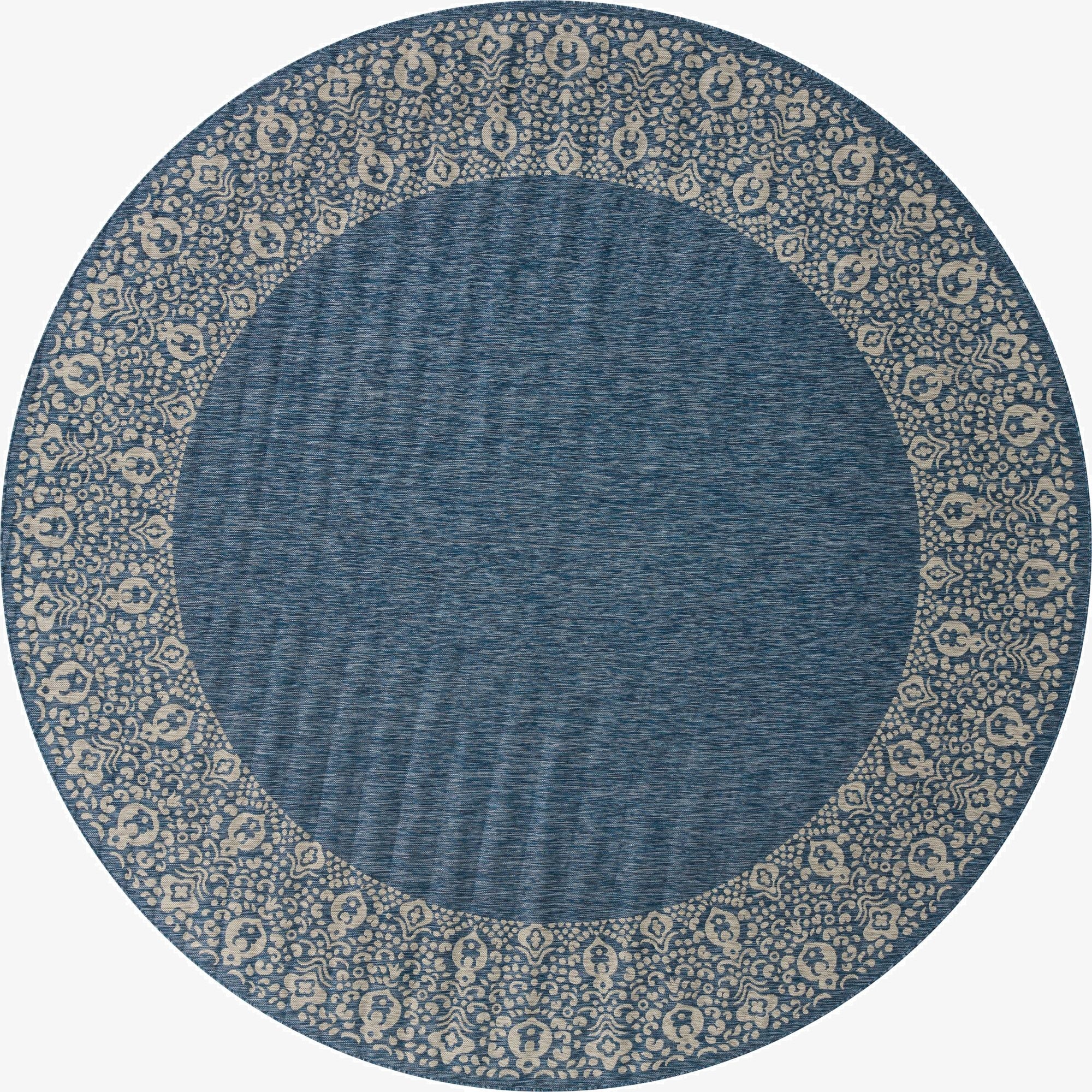  13' x 13'  Washable Border Indoor / Outdoor Round Rug