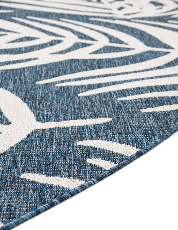 Detail image of  13' x 13'  Washable Botanical Indoor / Outdoor Round Rug