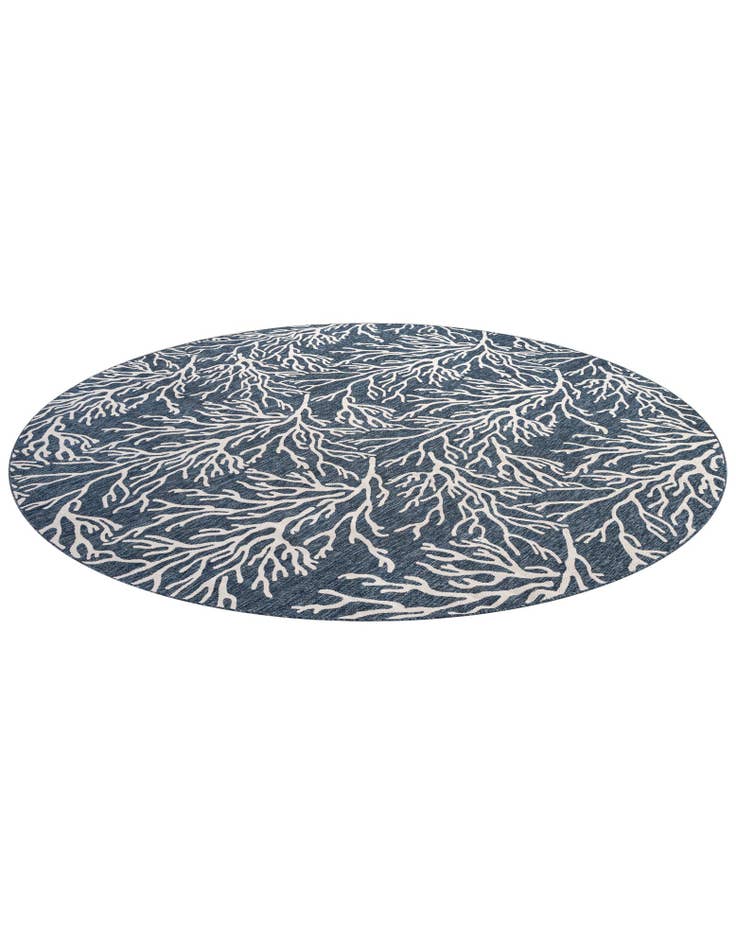 Detail image of  13' x 13'  Washable Coastal Indoor / Outdoor Round Rug