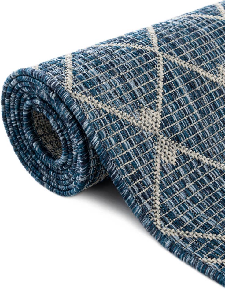 Detail image of  4' x 4'  Washable Lattice Indoor / Outdoor Round Rug