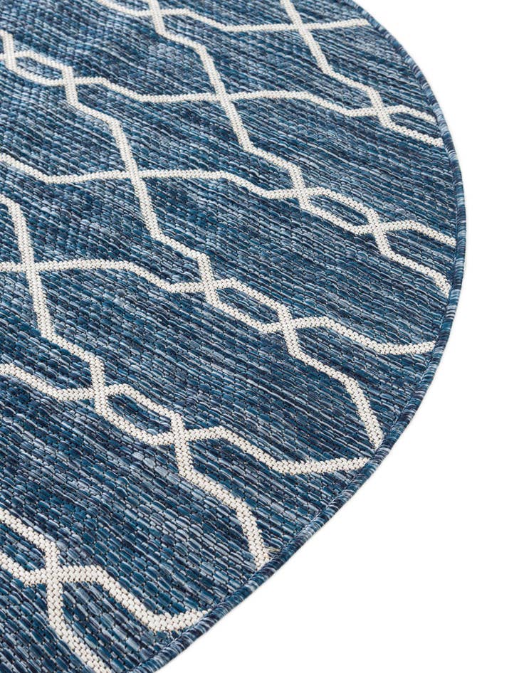 Detail image of  4' x 4'  Washable Lattice Indoor / Outdoor Round Rug