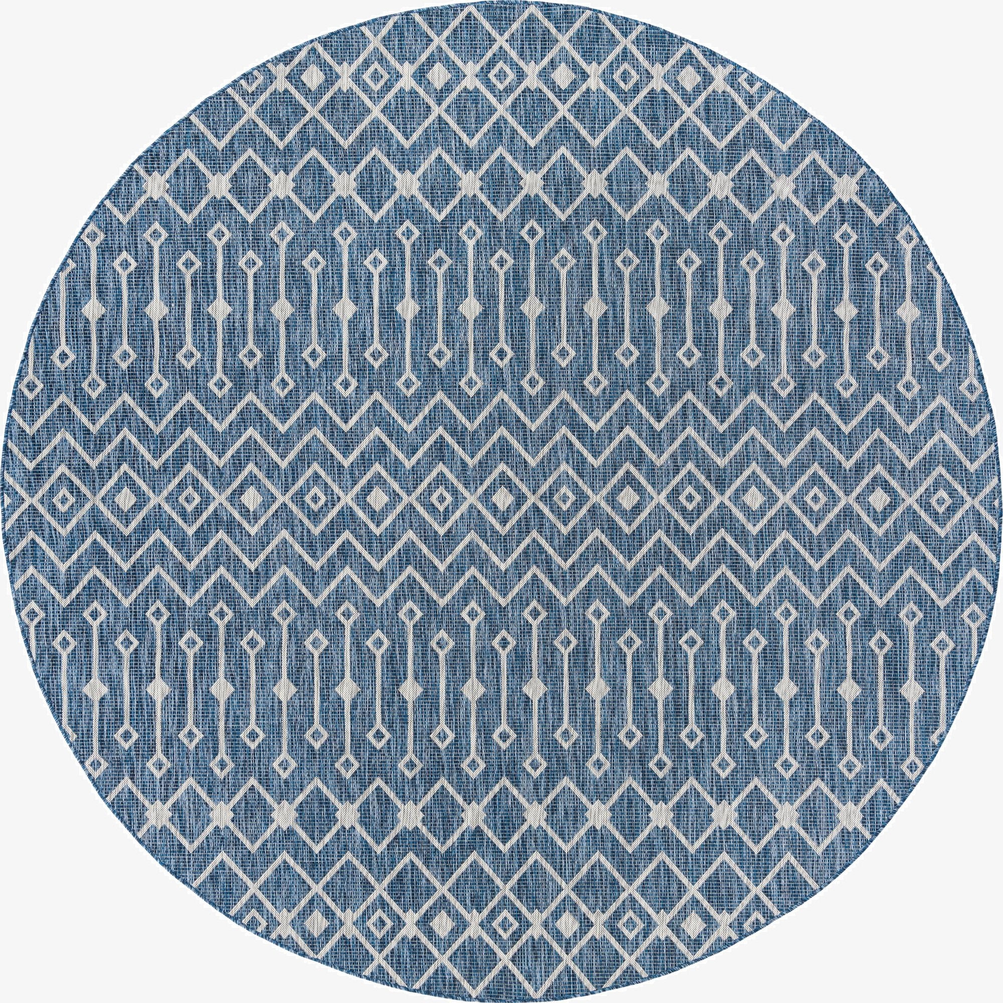  10' x 10'  Washable Lattice Indoor / Outdoor Round Rug