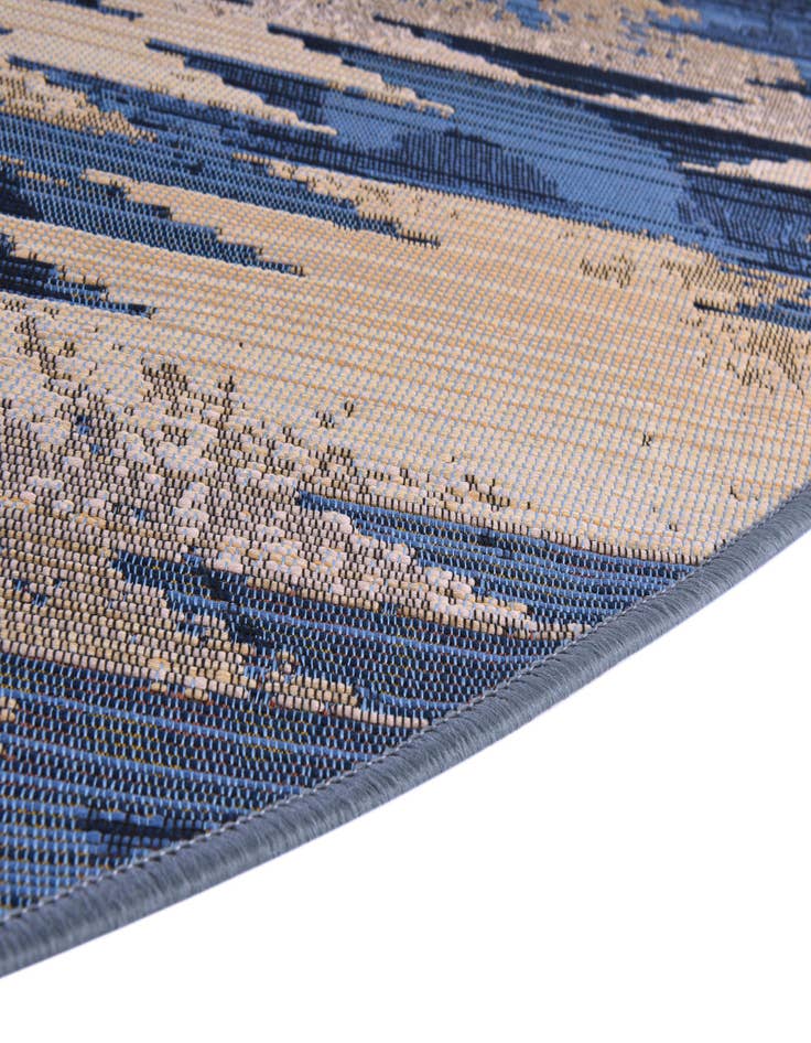 Detail image of  8' x 8'  Washable Modern Indoor / Outdoor Round Rug