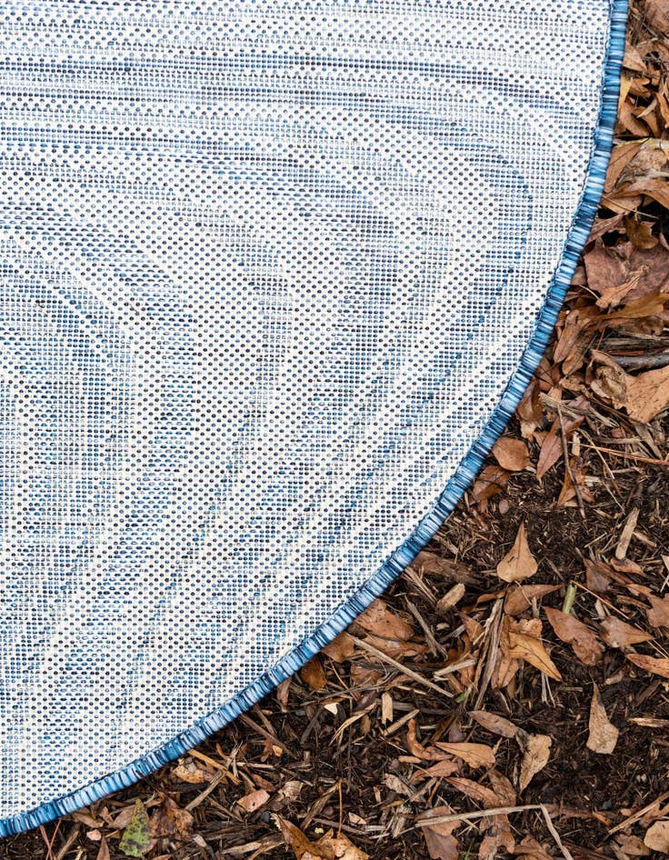 Detail image of  4' x 4'  Washable Modern Indoor / Outdoor Round Rug