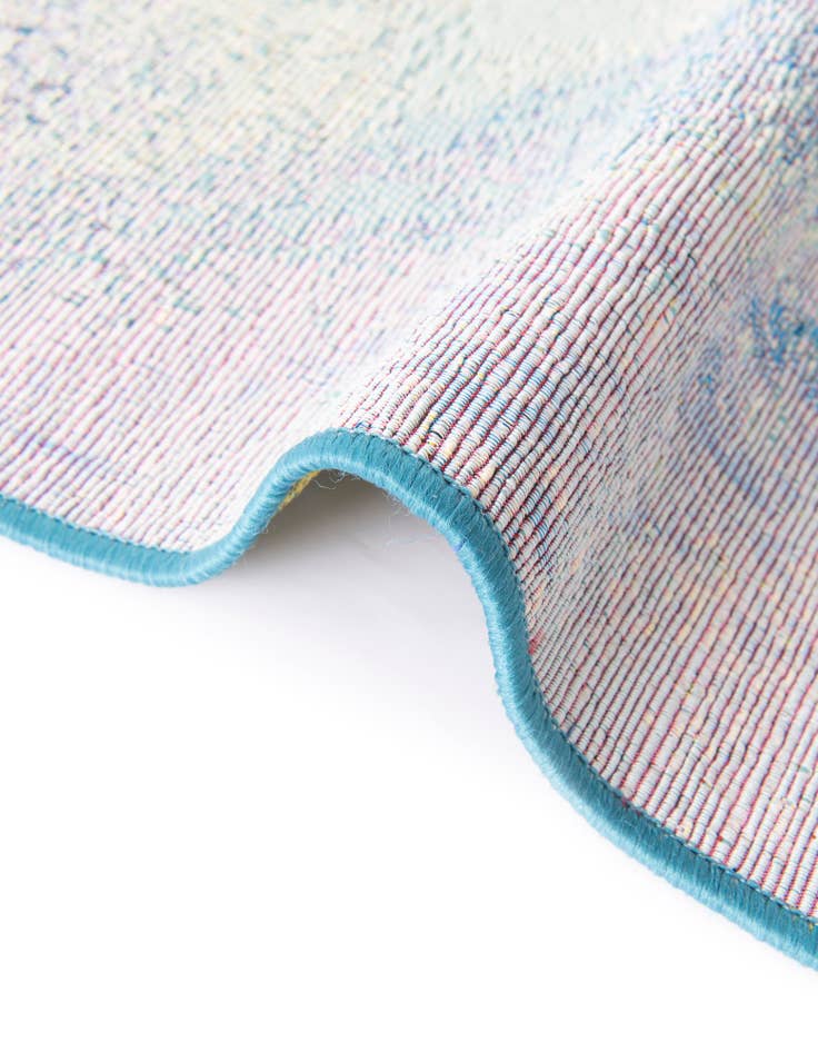 Detail image of  3' 3 x 3' 3  Washable Modern Indoor / Outdoor Round Rug