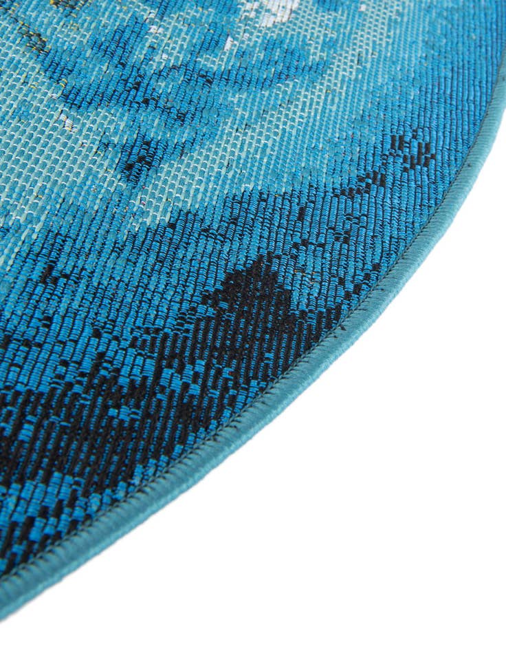 Detail image of  4' 1 x 4' 1  Washable Modern Indoor / Outdoor Round Rug