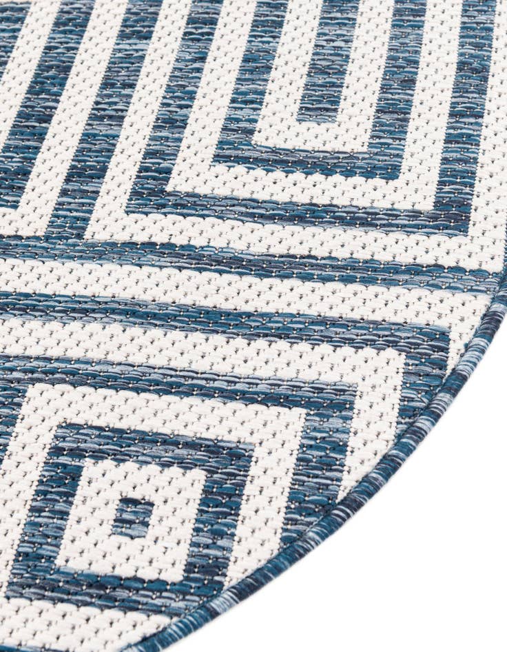 Detail image of  13' x 13'  Washable Modern Indoor / Outdoor Round Rug