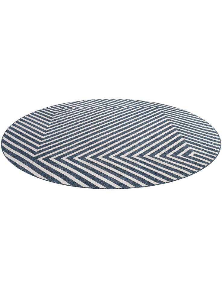 Detail image of  13' x 13'  Washable Modern Indoor / Outdoor Round Rug