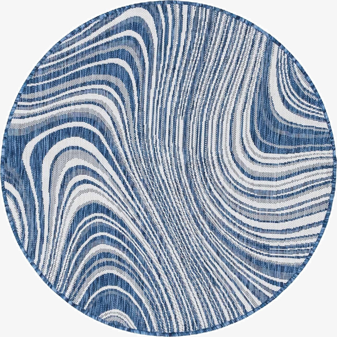  4' x 4'  Washable Modern Indoor / Outdoor Round Rug