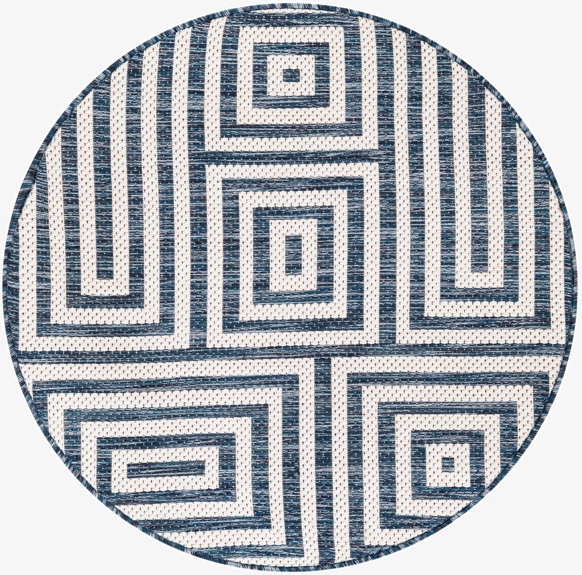 3' x 3'  Washable Modern Indoor / Outdoor Round Rug