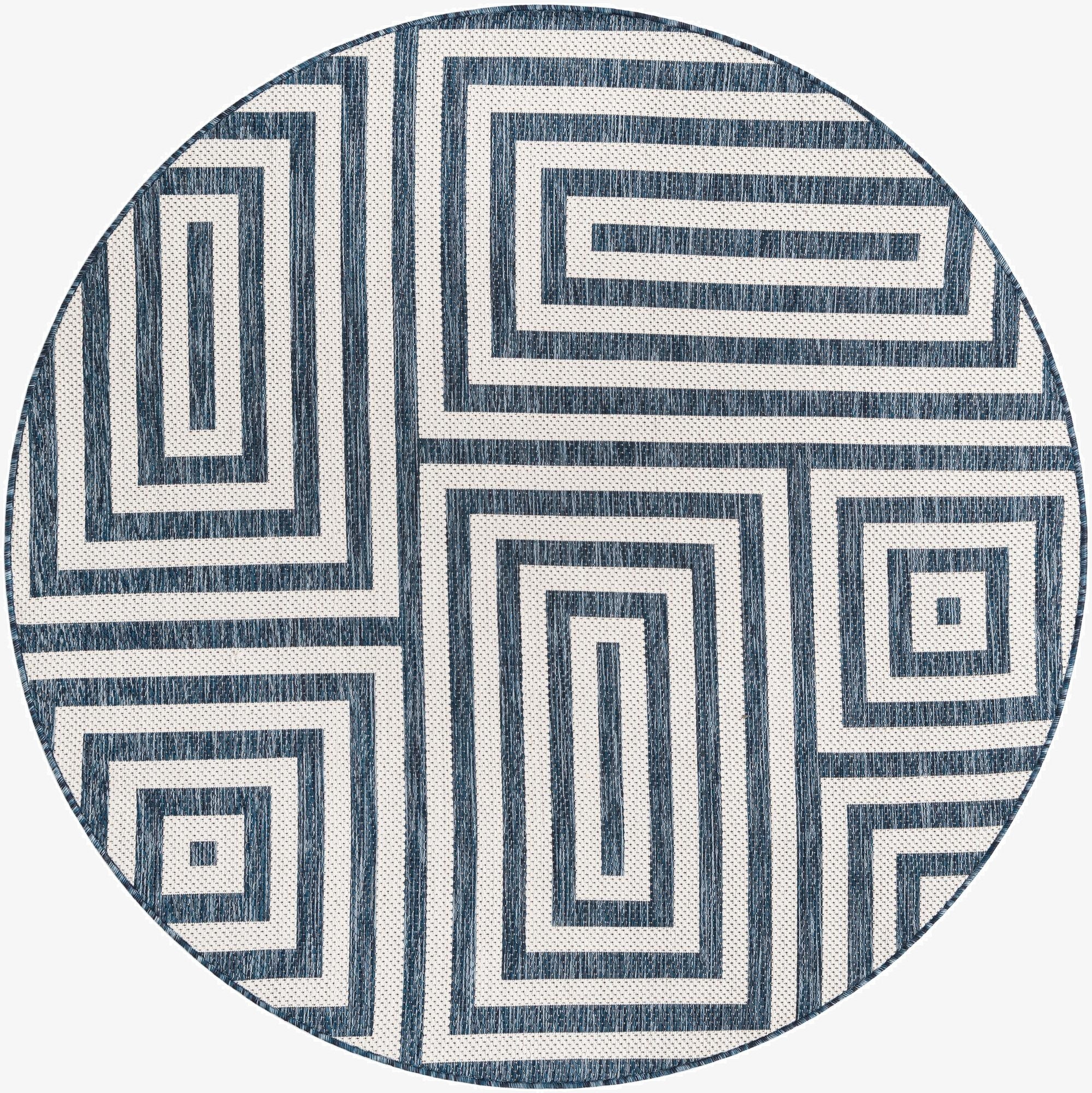  6' x 6'  Washable Modern Indoor / Outdoor Round Rug
