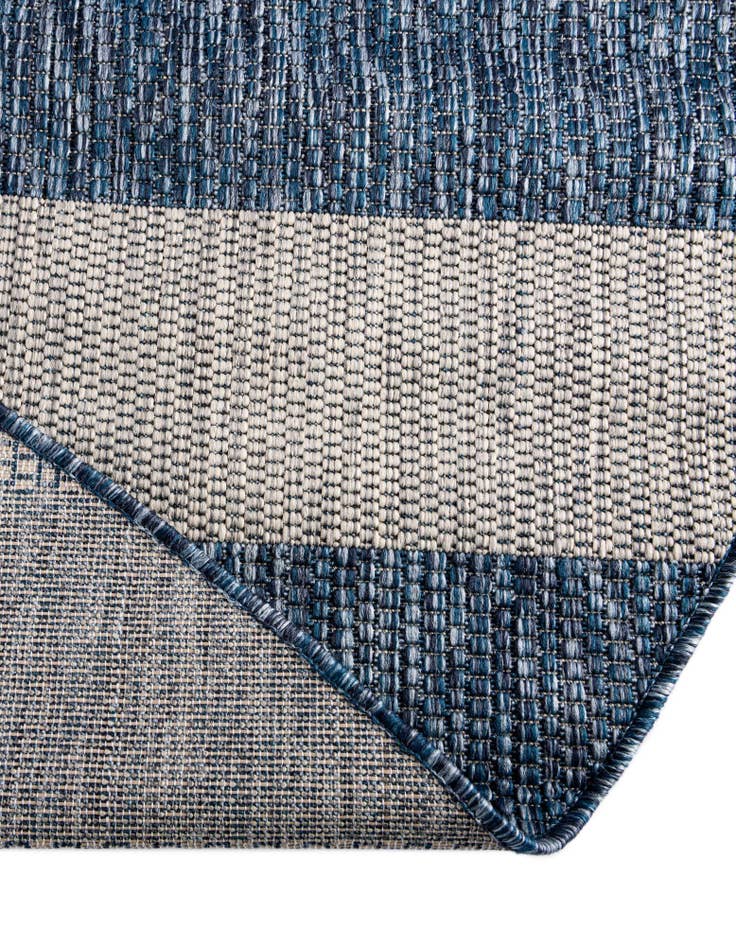 Detail image of  4' x 4'  Washable Ribbon Indoor / Outdoor Round Rug