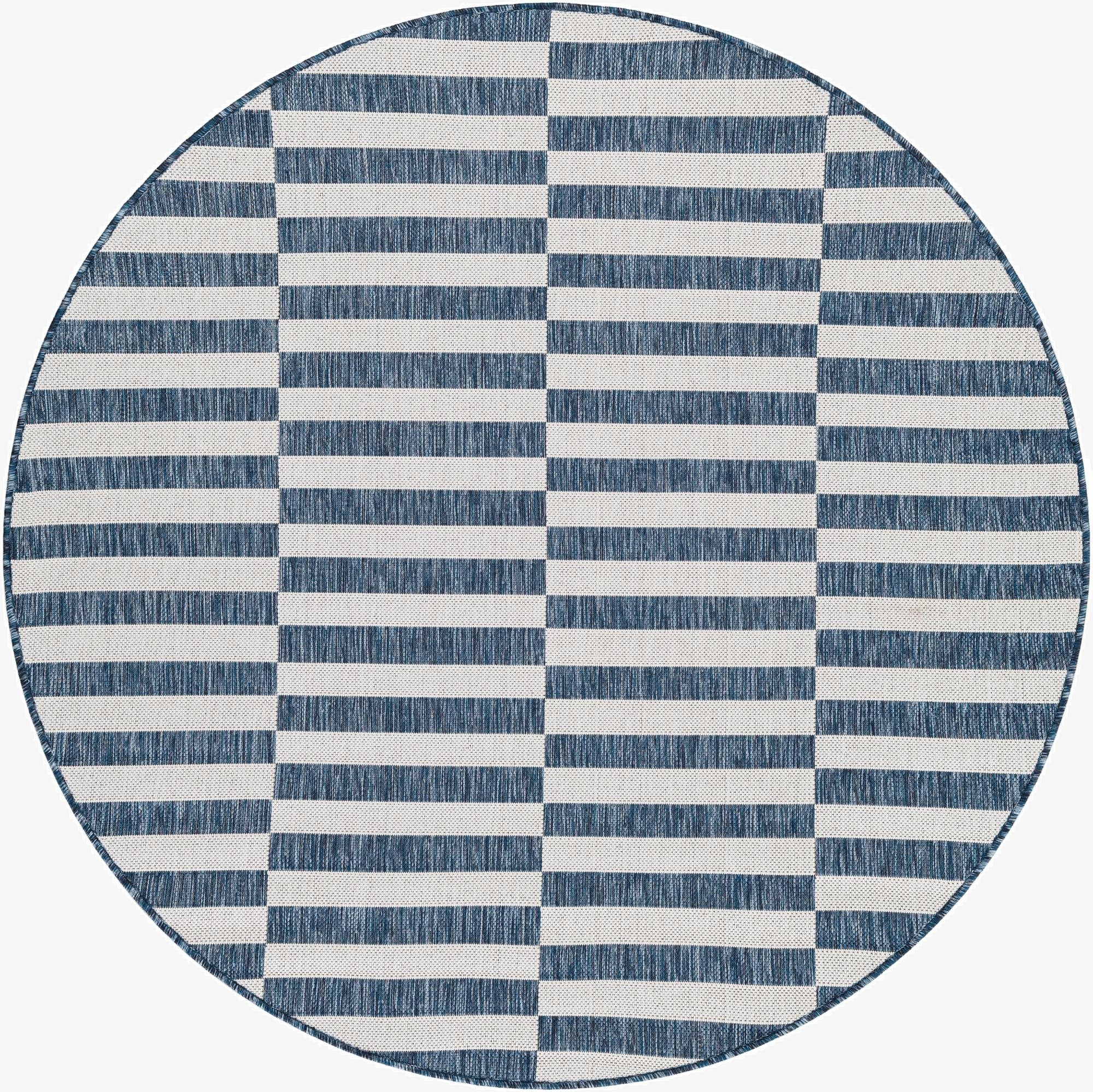  5' 3 x 5' 3  Washable Ribbon Indoor / Outdoor Round Rug