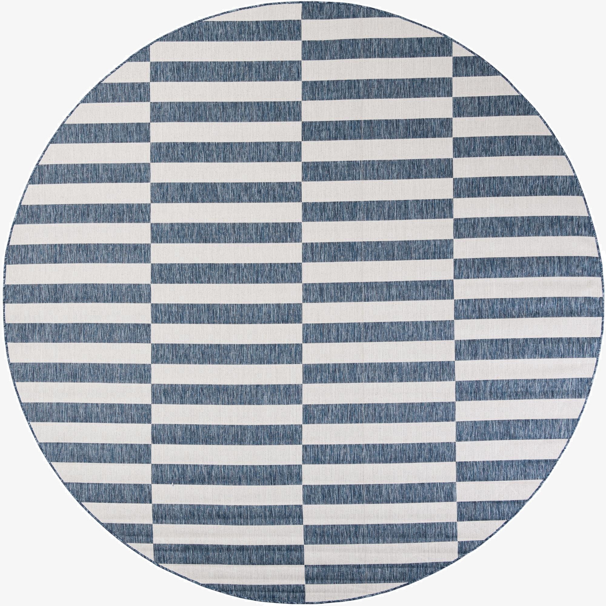  10' x 10'  Washable Ribbon Indoor / Outdoor Round Rug