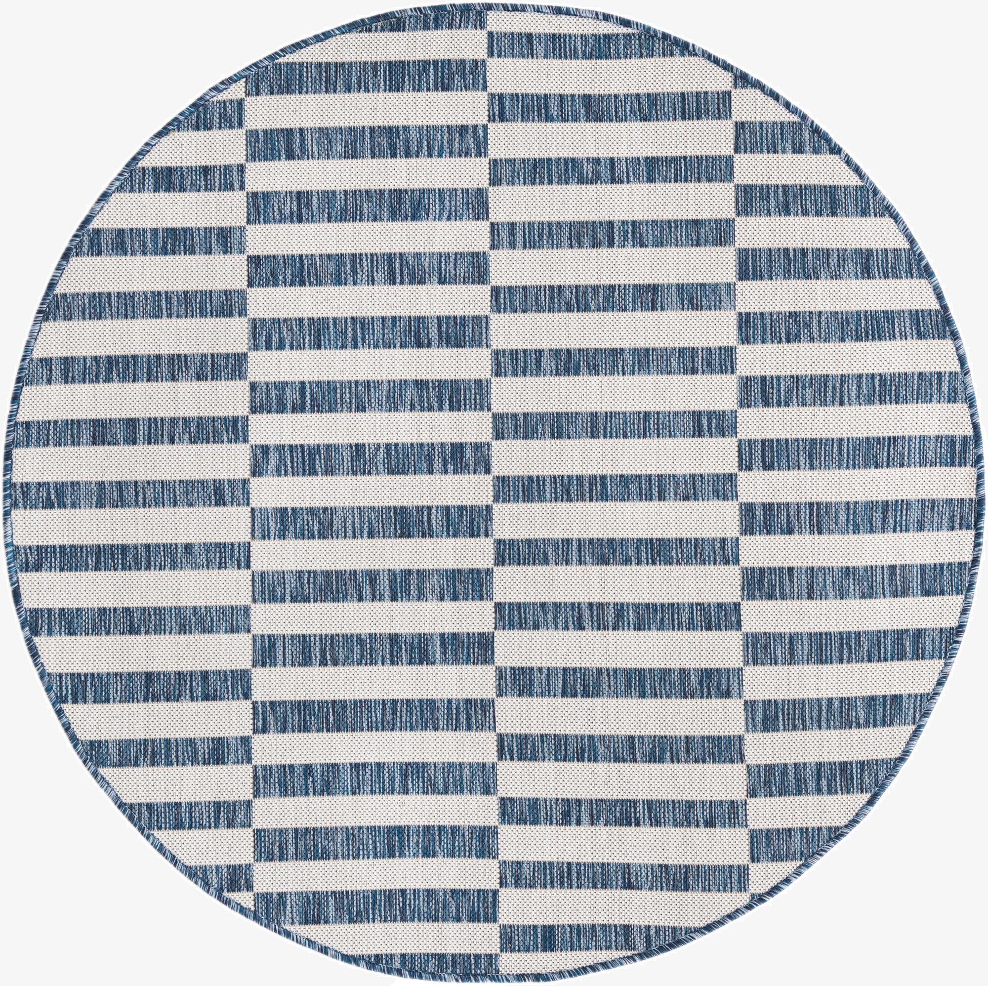  4' x 4'  Washable Ribbon Indoor / Outdoor Round Rug