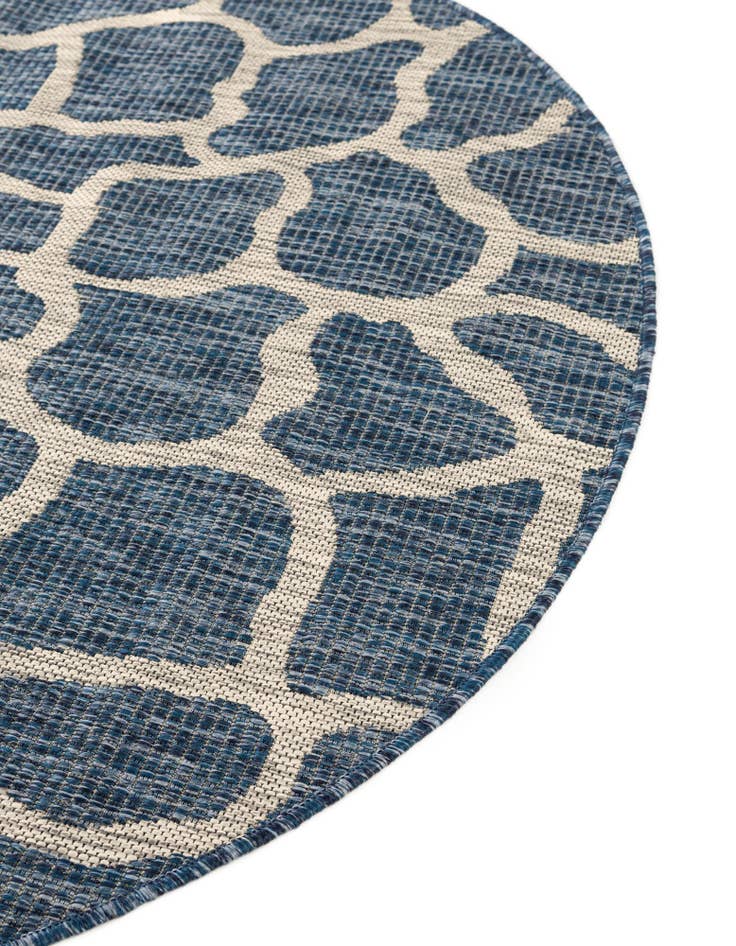 Detail image of  4' x 4'  Washable Safari Indoor / Outdoor Round Rug