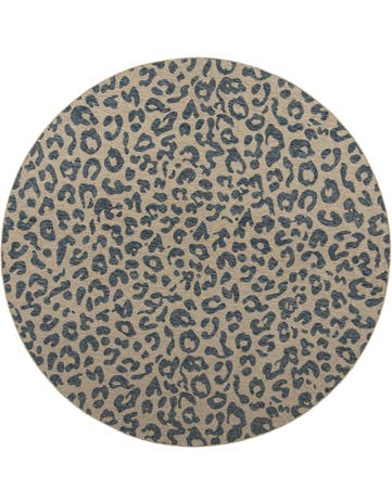 10' 8 x 10' 8 Washable Safari Indoor / Outdoor Round Rug