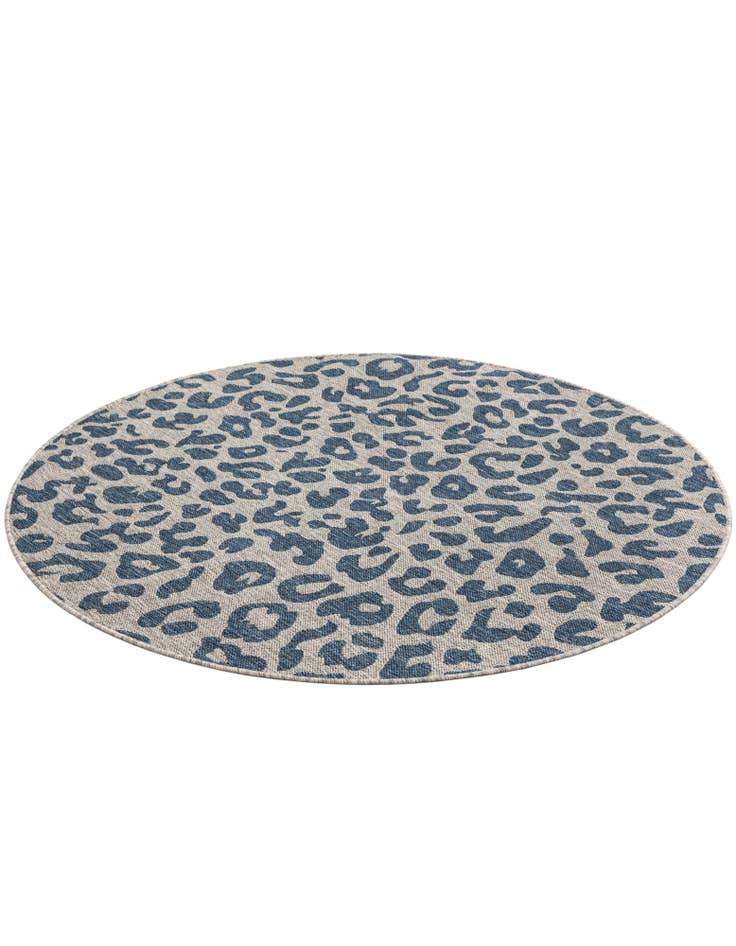 Detail image of  5' 3 x 5' 3  Washable Safari Indoor / Outdoor Round Rug